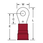 3M MN8-10R/SK Scotchlok Ring Tongue Nylon Insulated Brazed Seam Stud Size 10 - Micro Parts &amp; Supplies, Inc.