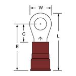 3M MN8-38RK Scotchlok Ring Tongue Nylon Insulated Brazed Seam Stud Size 3/8 - Micro Parts &amp; Supplies, Inc.