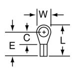 3M Scotchlok Ring Tongue, Non-Insulated Butted Seam MU24-2RK, Stud Size 2