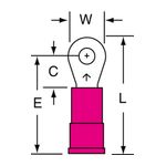 3M MV18-4R/SK Scotchlok Ring Tongue Vinyl Insulated Brazed Seam  - Micro Parts &amp; Supplies, Inc.