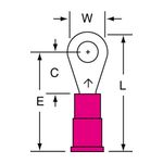 3M MVU18-8R/LK Scotchlok Ring Tongue Vinyl Insulated Butted Seam  - Micro Parts &amp; Supplies, Inc.