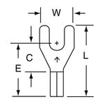 3M MU18-6FK Scotchlok Fork Non-Insulated Butted Seam 22-18 AWG - Micro Parts &amp; Supplies, Inc.