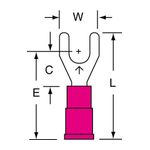 3M MV18-8FK Scotchlok Fork Vinyl Insulated Brazed Seam 22-18 AWG - Micro Parts &amp; Supplies, Inc.