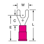 3M MVU18-6FK Scotchlok Fork Vinyl Insulated Butted Seam 22-18 AWG - Micro Parts &amp; Supplies, Inc.