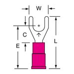 3M MVU18-10FK Scotchlok Fork Vinyl Insulated Butted Seam 22-18 AWG - Micro Parts &amp; Supplies, Inc.