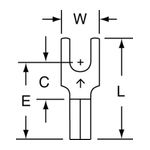 3M MU18-6FB/SK Scotchlok Block Fork Non-Insulated Butted Seam  - Micro Parts &amp; Supplies, Inc.