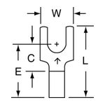 3M M18-8FBK Scotchlok Block Fork Non-Insulated Brazed Seam  - Micro Parts &amp; Supplies, Inc.