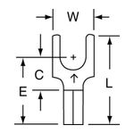 3M M18-10FBK Scotchlok Block Fork Non-Insulated Brazed Seam  - Micro Parts &amp; Supplies, Inc.