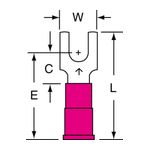 3M MV18-6FBK Scotchlok Block Fork Vinyl Insulated Brazed Seam  - Micro Parts &amp; Supplies, Inc.