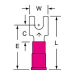 3M MVU18-6FBK Scotchlok Block Fork Vinyl Insulated Butted Seam  - Micro Parts &amp; Supplies, Inc.