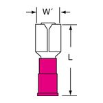 3M MVU18-250DFK Scotchlok Female Disconnect Vinyl Insulated Butted Seam  - Micro Parts &amp; Supplies, Inc.