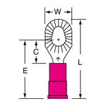 3M MV18-610RK Scotchlok Multi-Stud Ring Tongue Vinyl Insulated Brazed Seam  - Micro Parts &amp; Supplies, Inc.