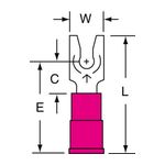 3M MVU18-4FLK Scotchlok Locking Fork Vinyl Insulated Butted Seam  - Micro Parts &amp; Supplies, Inc.