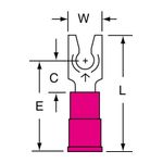 3M MVU18-6FLK Scotchlok Locking Fork Vinyl Insulated Butted Seam  - Micro Parts &amp; Supplies, Inc.