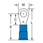 3M MV14-10R/LK Scotchlok Ring Tongue Vinyl Insulated Brazed Seam  - Micro Parts &amp; Supplies, Inc.