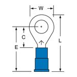 3M MV14-14R/SK Scotchlok Ring Tongue Vinyl Insulated Brazed Seam  - Micro Parts &amp; Supplies, Inc.