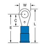 3M MVU14-10R/LK Scotchlok Ring Tongue Vinyl Insulated Butted Seam  - Micro Parts &amp; Supplies, Inc.