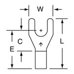 3M M14-10FK Scotchlok Fork Non-Insulated Brazed Seam 16-14 AWG - Micro Parts &amp; Supplies, Inc.