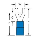 3M MV14-6FK Scotchlok Fork Vinyl Insulated Brazed Seam 16-14 AWG - Micro Parts &amp; Supplies, Inc.