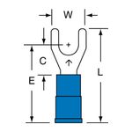 3M MV14-10FK Scotchlok Fork Vinyl Insulated Brazed Seam 16-14 AWG - Micro Parts &amp; Supplies, Inc.