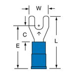 3M MVU14-6FK Scotchlok Fork Vinyl Insulated Butted Seam 16-14 AWG - Micro Parts &amp; Supplies, Inc.