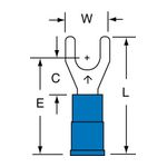 3M MVU14-10FK Scotchlok Fork Vinyl Insulated Butted Seam 16-14 AWG - Micro Parts &amp; Supplies, Inc.