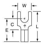 3M M14-8FBK Scotchlok Block Fork Non-Insulated Brazed Seam  - Micro Parts &amp; Supplies, Inc.