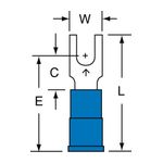 3M MV14-6FB/SK Scotchlok Block Fork Vinyl Insulated Brazed Seam  - Micro Parts &amp; Supplies, Inc.