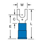 3M MV14-6FBK Scotchlok Block Fork Vinyl Insulated Brazed Seam  - Micro Parts &amp; Supplies, Inc.