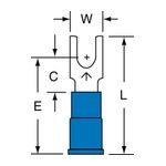 3M MVU14-6FB/SK Scotchlok Block Fork Vinyl Insulated Butted Seam  - Micro Parts &amp; Supplies, Inc.
