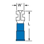 3M MVU14-187DFK Scotchlok Female Disconnect Vinyl Insulated Butted Seam  - Micro Parts &amp; Supplies, Inc.