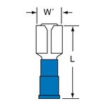 3M MVU14-250DFK Scotchlok Female Disconnect Vinyl Insulated Butted Seam  - Micro Parts &amp; Supplies, Inc.