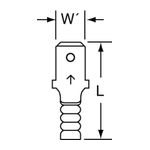 3M MU14-187DMK Scotchlok Male Disconnect Non-Insulated Butted Seam  - Micro Parts &amp; Supplies, Inc.