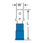 3M MVU14-187DMK Scotchlok Male Disconnect Vinyl Insulated Butted Seam  - Micro Parts &amp; Supplies, Inc.