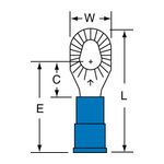 3M MV14-610RK Scotchlok Multi-Stud Ring Tongue Vinyl Insulated Brazed Seam  - Micro Parts &amp; Supplies, Inc.