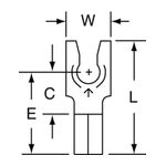 3M MU14-6FLK Scotchlok Locking Fork Non-Insulated Butted Seam  - Micro Parts &amp; Supplies, Inc.