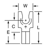 3M MU14-8FLK Scotchlok Locking Fork Non-Insulated Butted Seam  - Micro Parts &amp; Supplies, Inc.