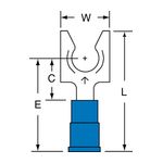 3M MVU14-14FLK Scotchlok Locking Fork Vinyl Insulated Butted Seam  - Micro Parts &amp; Supplies, Inc.