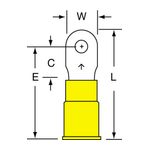 3M MNG10-4R/SK Scotchlok Ring Tongue Nylon Insulated w/Insulation Grip  - Micro Parts &amp; Supplies, Inc.