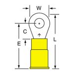 3M MNG10-8RK Scotchlok Ring Tongue Nylon Insulated w/Insulation Grip  - Micro Parts &amp; Supplies, Inc.