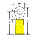 3M MNG10-10RK Scotchlok Ring Tongue Nylon Insulated w/Insulation Grip  - Micro Parts &amp; Supplies, Inc.