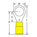 3M MNG10-38R/SK Scotchlok Ring Tongue Nylon Insulated w/Insulation Grip  - Micro Parts &amp; Supplies, Inc.