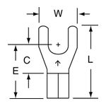 3M MU10-10FK Scotchlok Fork Non-Insulated Butted Seam 12-10 AWG - Micro Parts &amp; Supplies, Inc.