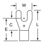 3M M10-6FK Scotchlok Fork Non-Insulated Brazed Seam 12-10 AWG - Micro Parts &amp; Supplies, Inc.