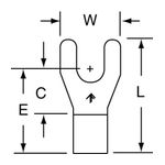 3M M10-8FK Scotchlok Fork Non-Insulated Brazed Seam 12-10 AWG - Micro Parts &amp; Supplies, Inc.