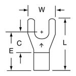 3M M10-10FK Scotchlok Fork Non-Insulated Brazed Seam 12-10 AWG - Micro Parts &amp; Supplies, Inc.