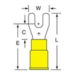 3M Scotchlok Fork, Nylon Insulated w/Insulation Grip MNG10-6FK, 12-10 AWG