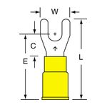 3M MNG10-8FK Scotchlok Fork Nylon Insulated w/Insulation Grip 12-10 AWG - Micro Parts &amp; Supplies, Inc.