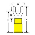 3M MNG10-10FK Scotchlok Fork Nylon Insulated w/Insulation Grip 12-10 AWG - Micro Parts &amp; Supplies, Inc.