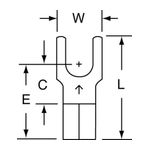 3M MU10-10FBK Scotchlok Block Fork Non-Insulated Butted Seam  - Micro Parts &amp; Supplies, Inc.